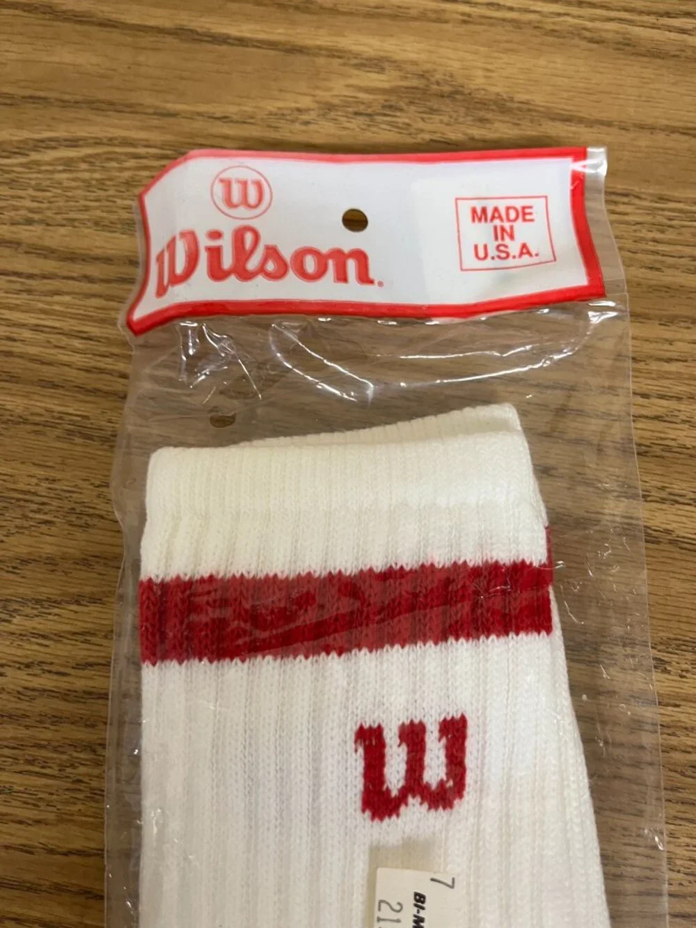 Vintage Tube Socks Red Strip Wilson Tennis Preppy